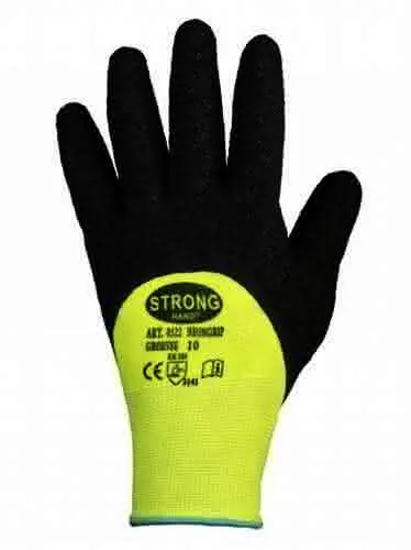 Handschuh NEONGRIP Gr.8 neongelb/schwarz EN 420,EN 388 PSA II STRONGHAND