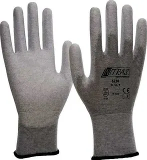 Handschuhe 6230 Gr.8 grau/weiß EN 388,EN 16350 PSA II 12 NITRAS