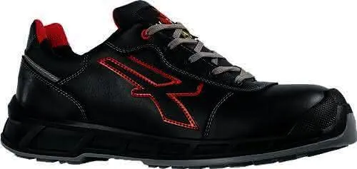 Sicherheitshalbschuh Billie Gr.46 schwar z/rot S3 CI SRC ESD EN20345 Leder