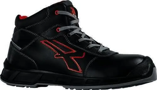 Sicherheitsstiefel Sting Gr.45 schwarz-r ot S3 CI SRC ESD EN20345 Leder U.POWER