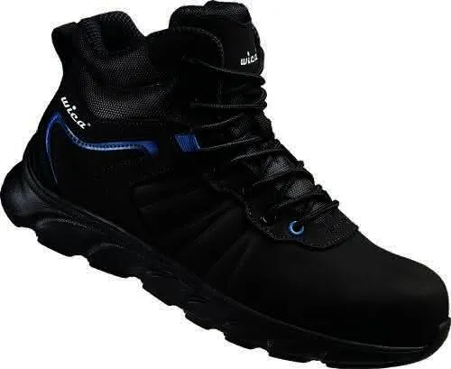Sicherheitsstiefel Mathi Gr.45 schwarz/b lau S3 SRC EN20345 Leder WICA