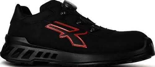 Sicherheitshalbschuh Caesar Gr.44 schwar z/rot S3 CI SRC ESD EN20345 Mikrofaser