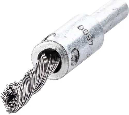 Pinselbürste D.6mm Schaft 6mm Drahtstärke 0,35mm STA 4500min-¹