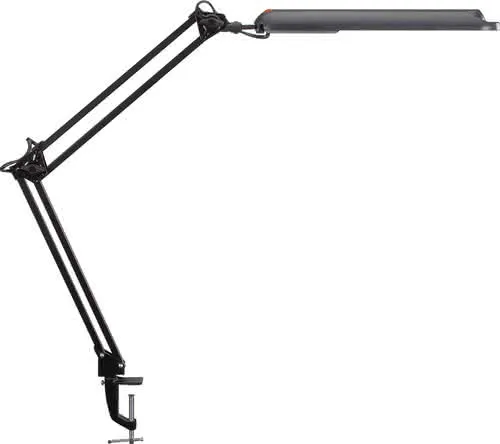Schreibtischlampe Metall/Ku.schwarz H.max.450mm m.Tischklemme m.LED