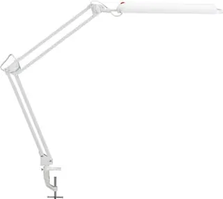 Schreibtischlampe Metall/Ku.weiß H.max.450mm m.Tischklemme m.LED