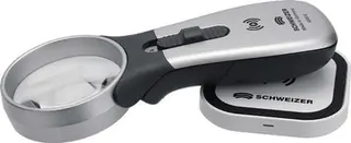 Handleuchtlupe Tech-Line Induktion Vergr.4x LED Linsen-Ø 55mm SCHWEIZER