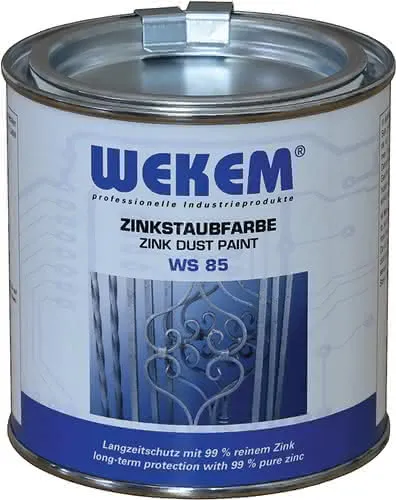 Zinkstaubfarbe WS85 dunkelgrau,metallisch ma 800g Dose WEKEM