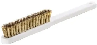 Feinbürste L.225mm 0,15mm Messingdraht gewellt 4-reihig LESSMANN