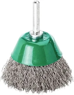 Topfbürste D.50mm Schaft 6mm Drahtstärke 0,3mm VA 10500min-¹ LESSMANN
