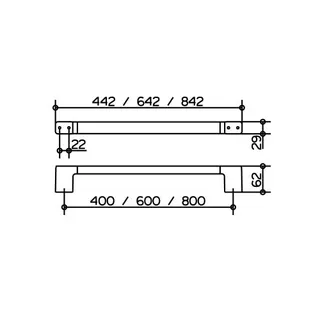 Keuco Moll Badetuchhalter 800mm, chrom – Bild 2