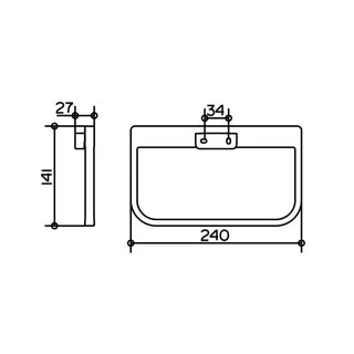 Keuco Moll Handtuchring B x T x H 249 x 27 x 141mm, chrom – Bild 2