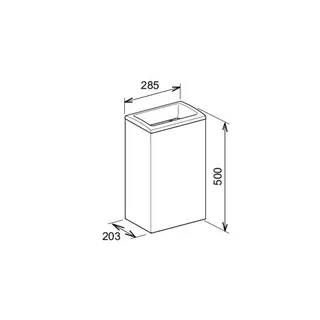 Keuco Moll Abfallbehälter Wandmontage ca. 25 l, Chrom-finish (Edelstahl poliert)/anthrazit – Bild 2