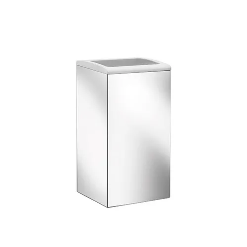 Keuco Moll Abfallbehälter für Wandmontage ca. 25 l, chrom-finish (Edelstahl poliert)/weiß