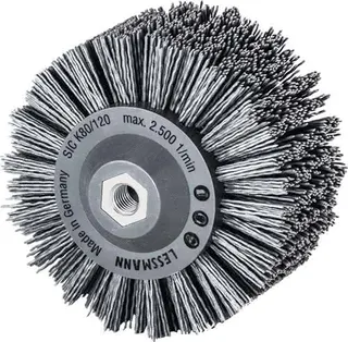 Rundbürste D.140mm M14 SiC Schleifborsten K.80 60mm 2500min-¹