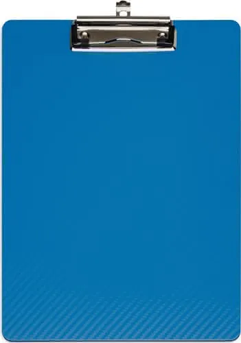 Klemmbrett PP Bügelklemme m.Griffmulde DIN A4 blau