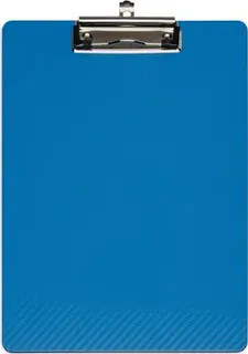 Klemmbrett PP Bügelklemme m.Griffmulde DIN A4 blau