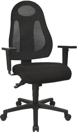 Bürodrehstuhl m.Synchrontechnik schwarz/schwarz 420-530mm o.Armlehnen