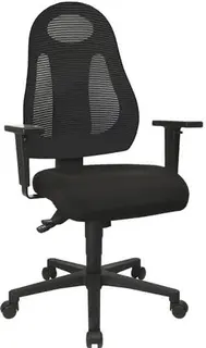 Bürodrehstuhl m.Synchrontechnik schwarz/schwarz 420-530mm o.Armlehnen