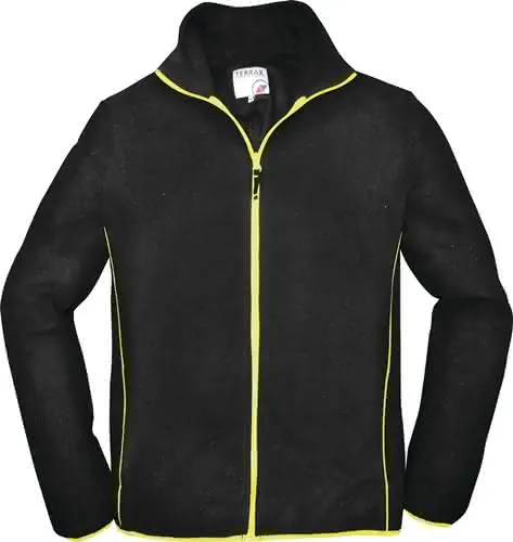 Herren Fleecejacke Gr.XXL schwarz/limett e