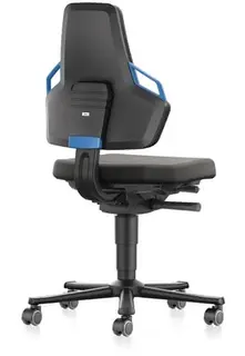 Arbeitsdrehstuhl Nexxit Rl.Supertec-Gewebe schwarz Griff blau