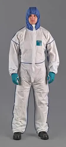 Schutzoverall AlphaTec® 1800 Comfort Gr. S weiß/blau PSA III ANSELL