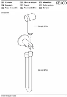 Keuco Hygienebrause Armaturenzub. 59983, verchromt – Bild 3