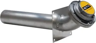 Pelletstutzen+belüftet.Deckel 45´Alu DN 100+Flanschplatte,Storz-Kuppl.A/110 1st.