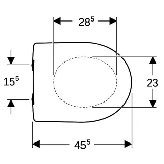 Geberit Renova WC-Sitz, Befestigung von oben mit Absenkautomatik, Quick Release, weiß – Bild 5