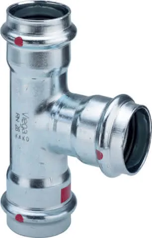 Viega T-Stück mit SC Prestabo 1118 in 54x28x54mm Stahl verzinkt