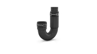 CR Flexibl. Siphon 32 od. 38mm Anschluss Farbe: Grau – Bild 2