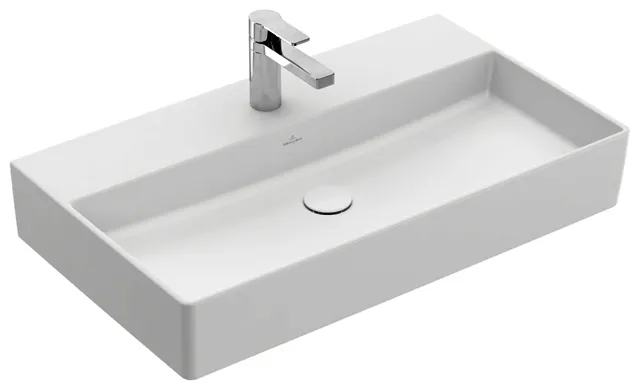 Villeroy & Boch Waschbecken Memento 2.0 800x470mm re-eckig 1HL. o. ÜL. Stone White cplus