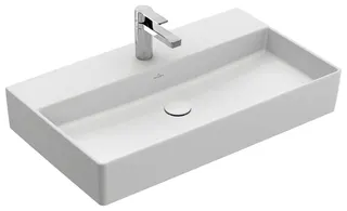 Villeroy & Boch Waschbecken Memento 2.0 800x470mm re-eckig 1HL. o. ÜL. Stone White cplus