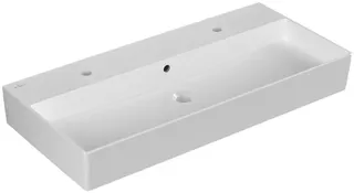 Villeroy & Boch Waschtisch Memento 2.0 1000x470mm re-eckig 2HL. m ÜL Unterseite geschl StoneWhitec+ – Bild 3