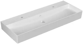 Villeroy & Boch Waschtisch Memento 2.0 1200x470mm re-eckig 2HL. o. ÜL. Unterseite geschl. we Alpin – Bild 3