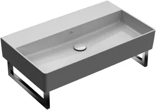 Villeroy & Boch Waschbecken Memento 2.0 800x470mm Rechteck o. ÜL. Graphite CeramicPlus
