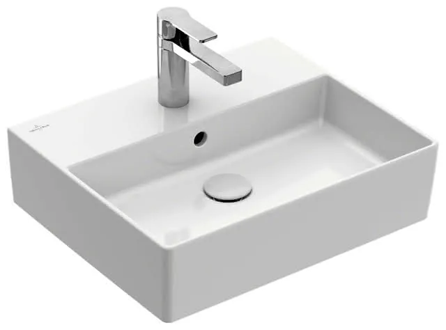 Villeroy & Boch Waschbecken Memento 2.0 500x420mm Rechteck 1HL. mit Überlauf Weiß Alpin