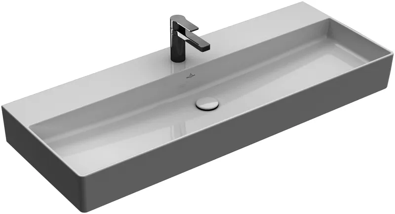 Villeroy & Boch Waschtisch Memento 2.0 1200x470mm re-eckig 1HL. m. ÜL Unterseite geschl we Alpin c+