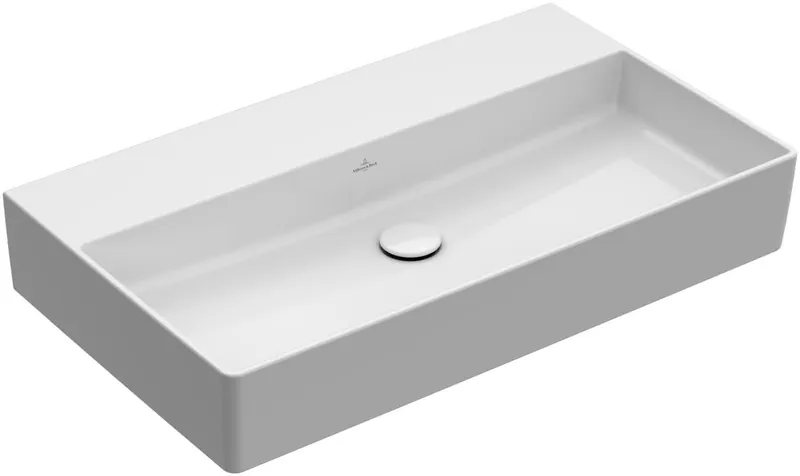 Villeroy & Boch Waschtisch Memento 2.0 800x470mm re-eckig o. ÜL. Unterseite geschliffen Weiß Alpin