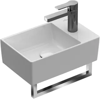 VB Handwaschbecken Memento 2.0 400x260mm Rechteck 1HL. ohne Überlauf Weiß Alpin