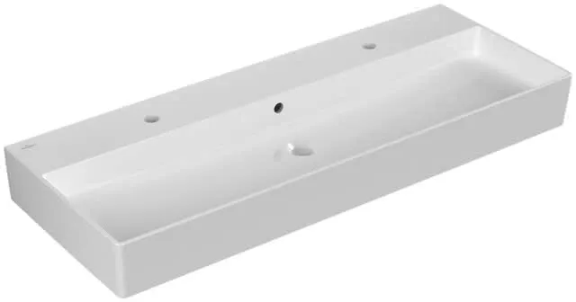 Villeroy & Boch Waschtisch Memento 2.0 1200x470mm re-eckig 2HL. m. ÜL. Unterseite geschl. we Alpin
