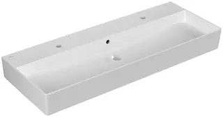 Villeroy & Boch Waschtisch Memento 2.0 1200x470mm re-eckig 2HL. m. ÜL. Unterseite geschl. we Alpin