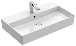 Villeroy & Boch Waschtisch Memento 2.0 800x470mm re-eckig 1HL. m. ÜL. Unterseite geschl. we Alpin – Bild 2