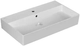 Villeroy & Boch Waschtisch Memento 2.0 800x470mm re-eckig 1HL. m. ÜL. Unterseite geschl. we Alpin – Bild 3