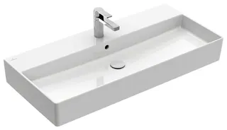 Villeroy & Boch Waschbecken Memento 2.0 1000x470mm Rechteck 1HL. mit Überlauf Weiß Alpin – Bild 2