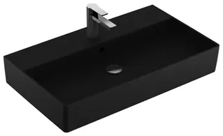 Villeroy & Boch Waschtisch Memento 2.0 800x470mm re-eckig 1HL. m. ÜL Unterseite geschl Graphite c+ – Bild 2