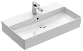 Villeroy & Boch Waschtisch Memento 2.0 800x470mm re-eckig 1HL. m. ÜL Unterseite geschl we Alpin c+ – Bild 2