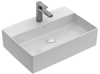 Villeroy & Boch AufsatzWT Memento 2.0 600x420mm re-eckig 1HL. m. ÜL. Weiß Alpin