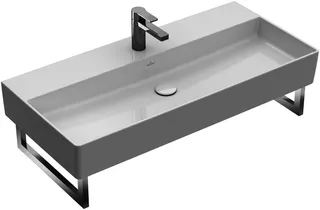 Villeroy & Boch Waschbecken Memento 2.0 1000x470mm re-eckig 1HL. m. ÜL. Stone White cplus