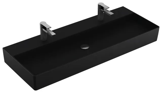 Villeroy & Boch Waschbecken Memento 2.0 1200x470mm re-eckig 2HL. o. ÜL. Graphite cplus