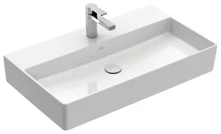 Villeroy & Boch Waschtisch Memento 2.0 800x470mm re-eckig 1HL. o. ÜL Unterseite geschl we Alpin c+ – Bild 2